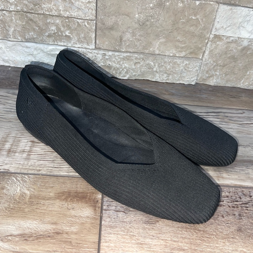 Vivaia Margot 2.0 Square Toe V-Cut Women's Size 43EU 11US Ballet Flats Black